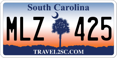 SC license plate MLZ425