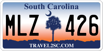 SC license plate MLZ426