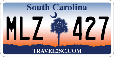 SC license plate MLZ427