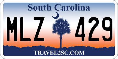 SC license plate MLZ429