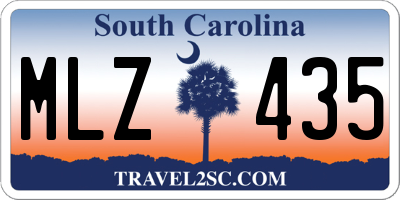 SC license plate MLZ435