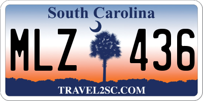SC license plate MLZ436