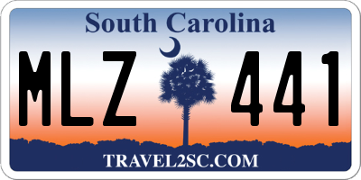 SC license plate MLZ441