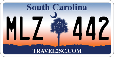 SC license plate MLZ442