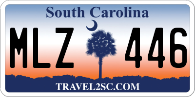 SC license plate MLZ446