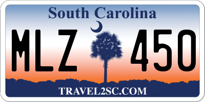 SC license plate MLZ450