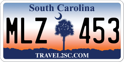 SC license plate MLZ453