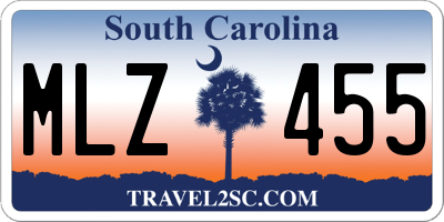 SC license plate MLZ455