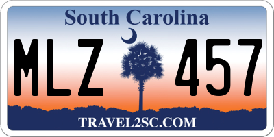 SC license plate MLZ457