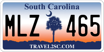 SC license plate MLZ465