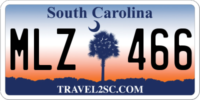 SC license plate MLZ466