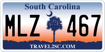 SC license plate MLZ467