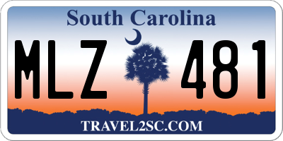 SC license plate MLZ481