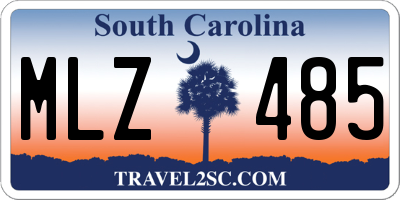 SC license plate MLZ485