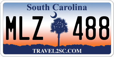 SC license plate MLZ488