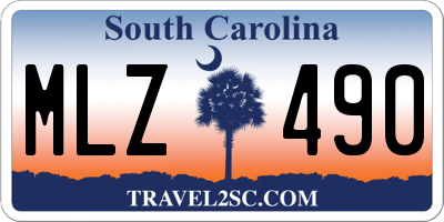 SC license plate MLZ490