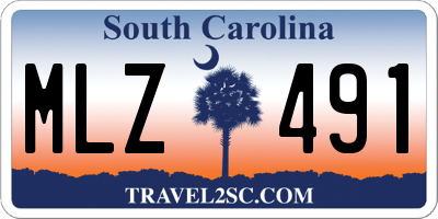 SC license plate MLZ491
