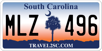 SC license plate MLZ496