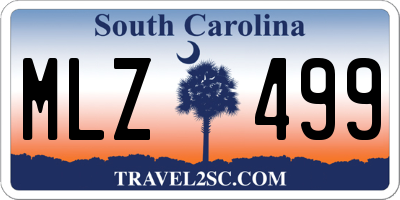 SC license plate MLZ499