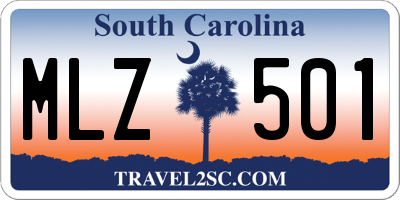 SC license plate MLZ501