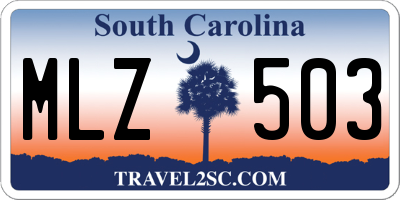 SC license plate MLZ503