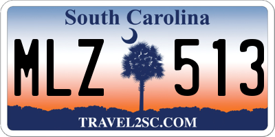 SC license plate MLZ513