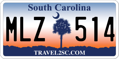 SC license plate MLZ514