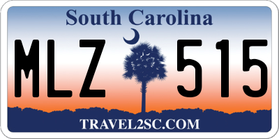 SC license plate MLZ515