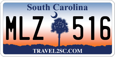 SC license plate MLZ516