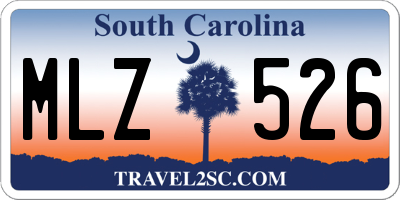 SC license plate MLZ526