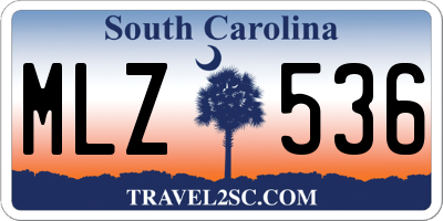 SC license plate MLZ536