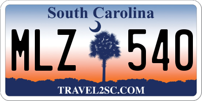 SC license plate MLZ540