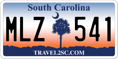 SC license plate MLZ541