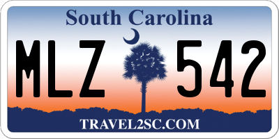 SC license plate MLZ542