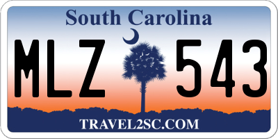 SC license plate MLZ543