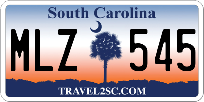 SC license plate MLZ545