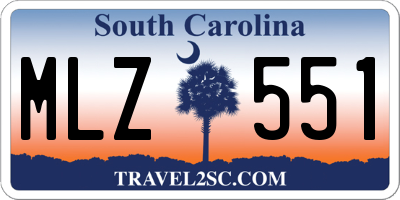 SC license plate MLZ551