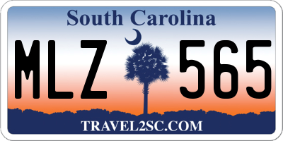SC license plate MLZ565