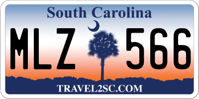 SC license plate MLZ566