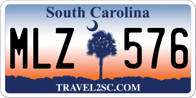 SC license plate MLZ576