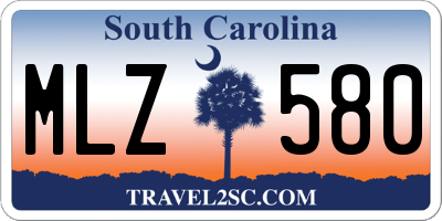 SC license plate MLZ580