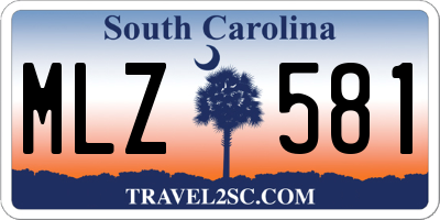 SC license plate MLZ581