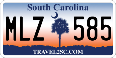 SC license plate MLZ585