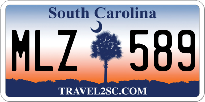 SC license plate MLZ589