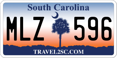 SC license plate MLZ596