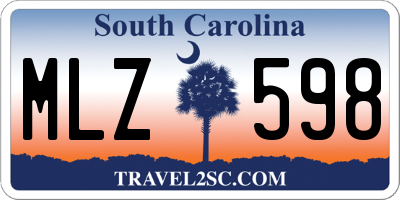SC license plate MLZ598