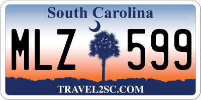 SC license plate MLZ599