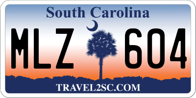 SC license plate MLZ604
