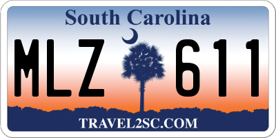 SC license plate MLZ611