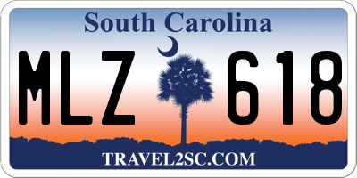 SC license plate MLZ618